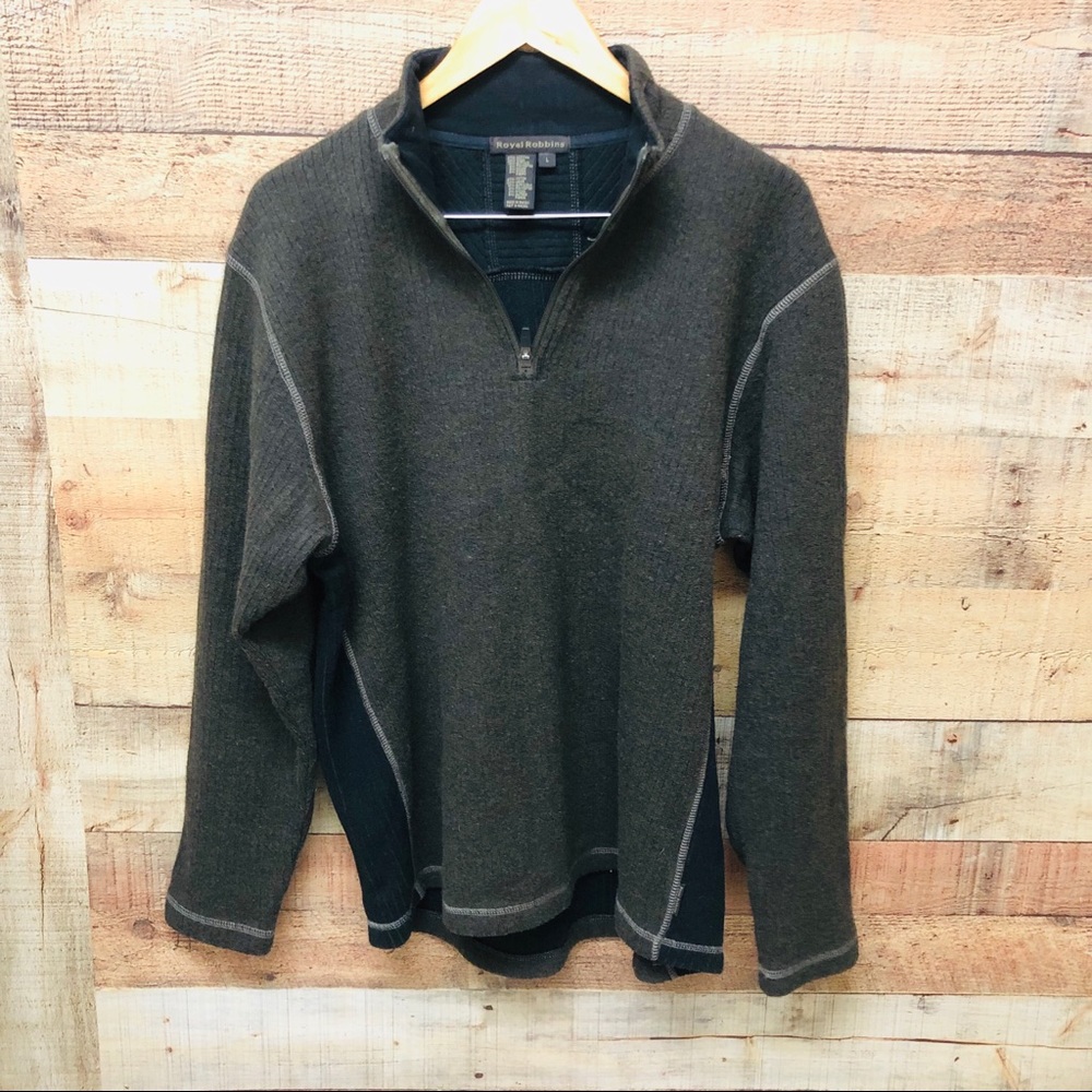 Royal Robbins fireside wool 1/4 zip sweater